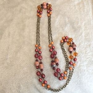 #154 Vintage Multi-Color Beaded Necklace